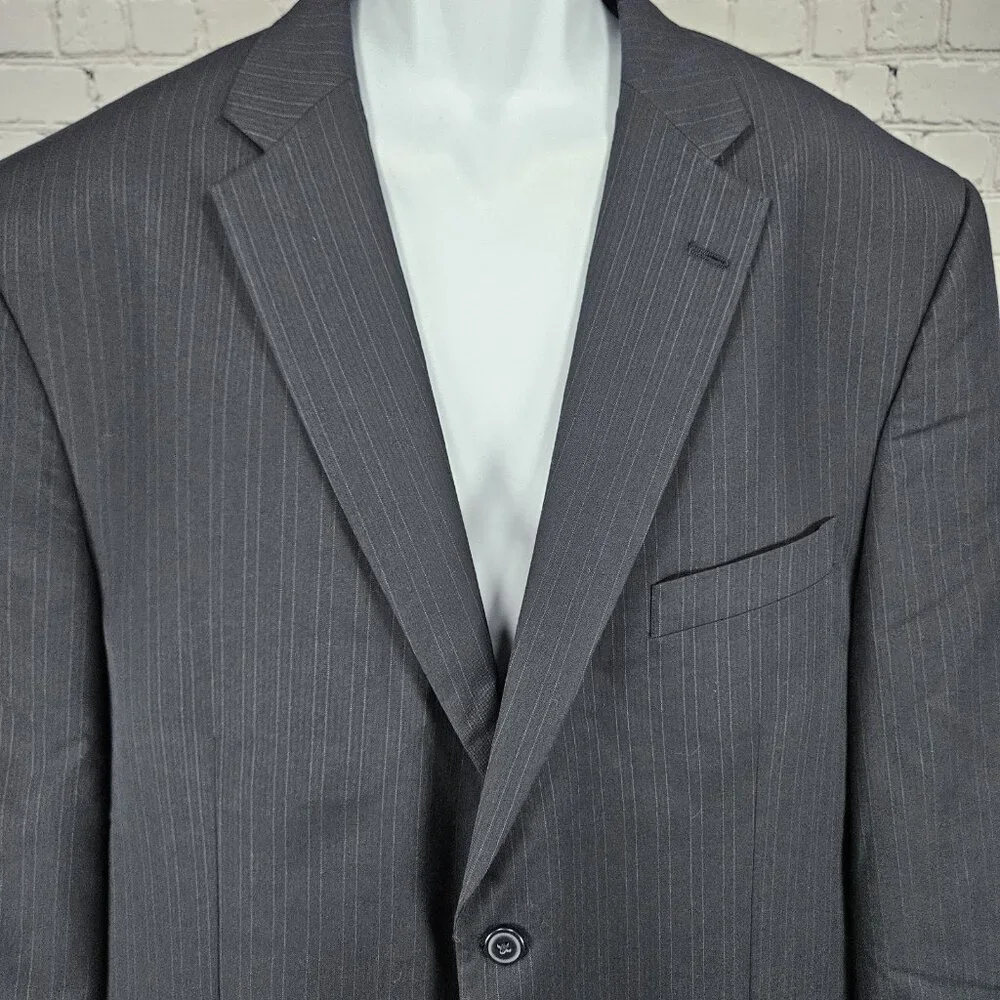 Haggar Navy Suit Up System 2 Button Notch Vented Full 2 Piece Set 46L (36x32)